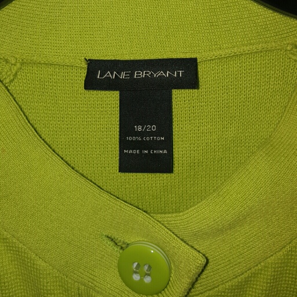 COPY - LANE BRYANT LIME GREEN CARDIGAN *LIKE NEW* - Picture 2 of 4